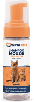 SetaPet Shampoo Mousse a Secco per Gatti Senza Risciacquo 150ml