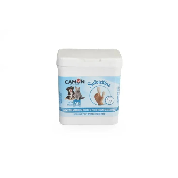 CAMON SALVIETTINE da dito per pulizia DENTI 50 pz