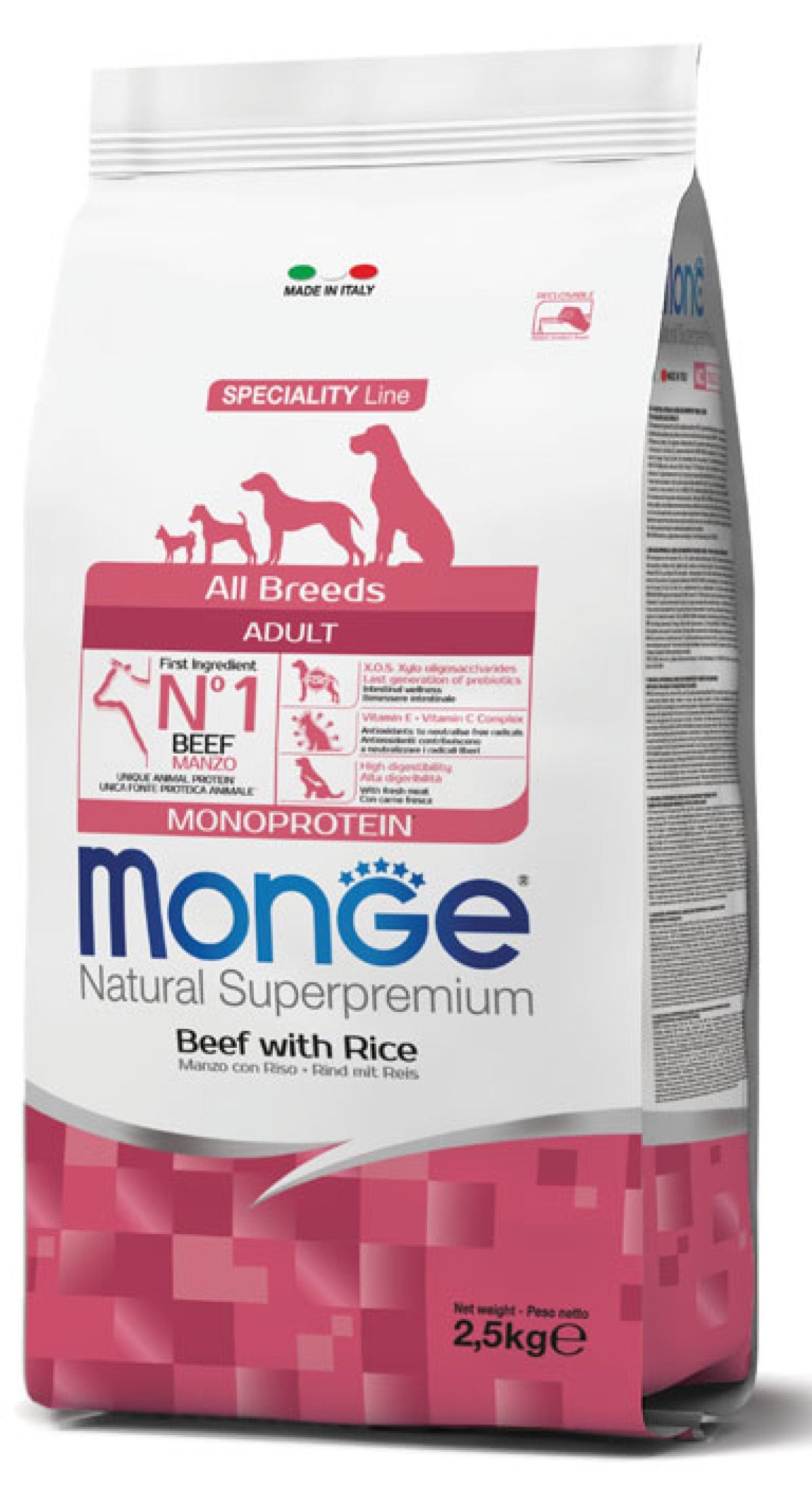 Monge all breeds 2.5kg 狗干粮
